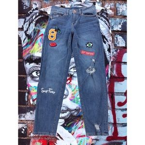 H&M Divided Stretchy Crop Jeans Size 2